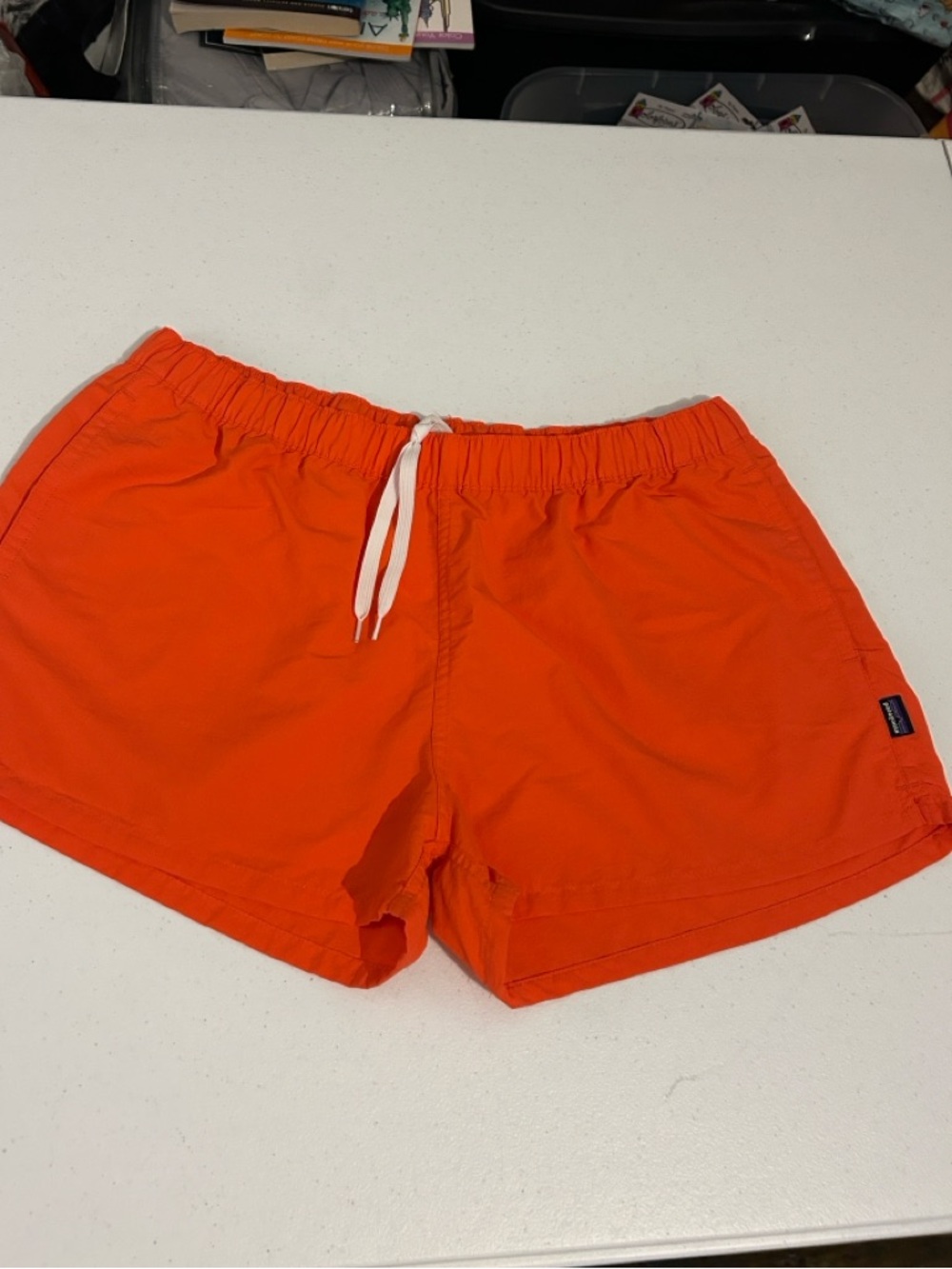 Patagonia Bright Orange Athletic Drawstring Shorts ‘3 inseam (XL)